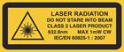 Class II laser safety label